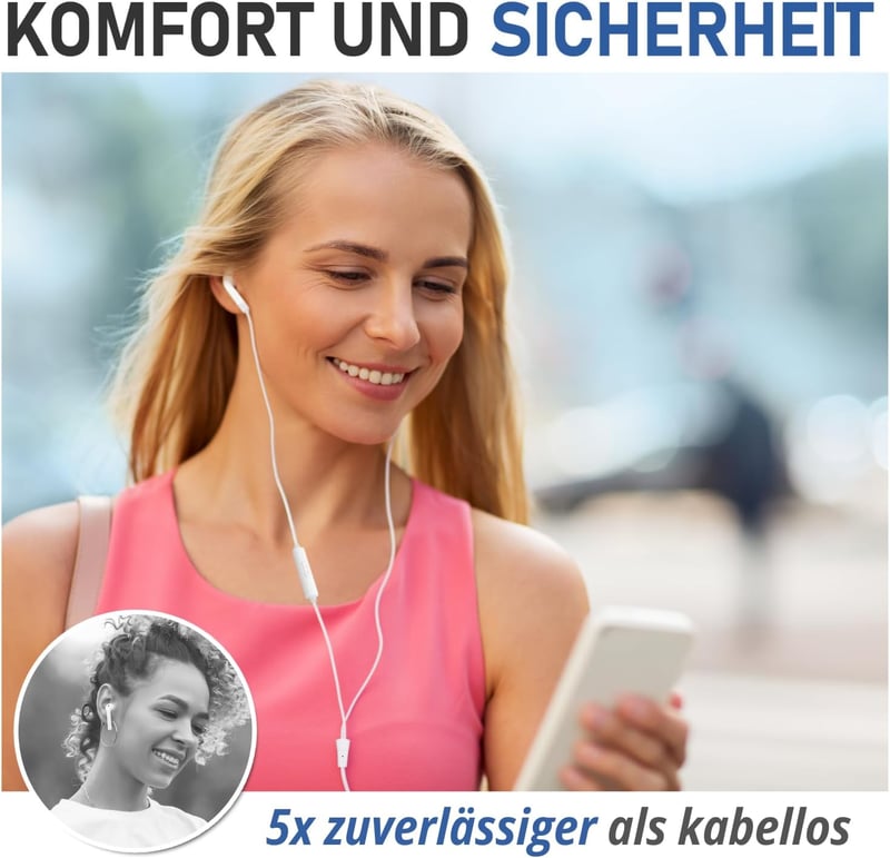 LUDOS Ferox Vezetékes Fülhallgató Mikrofonnal - 3,5 mm Jack, Mély Basszus, iPhone/Samsung/Huawei Kompatibilis Fehér Füldugó