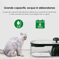 Minthouz 2,5L-es LED-es automata kutyaitatókút macskáknak is, szénszűrővel 6