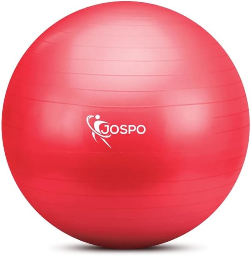 Jospo Piros Fitnesz Labda Pumpával - Kis Méret, 350kg Teherbírás