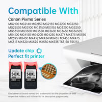 Lemero PG 540XL Fekete Tintapatron Csomag Canon Pixma Nyomtatókhoz - Nagy Kapacitású Utángyártott Patron MG3650 TS5150 MX475 Sorozathoz (2db 3