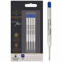 Parker Quinkflow golyóstoll utántöltő patron, kék tinta, medium hegy, 4 db-os csomag (hiányos készlet) 2