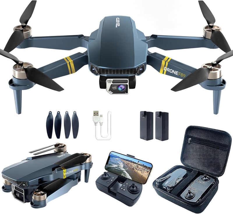 CHUBORY A77 Kefe Nélküli Drón 84 Perces Repülési Idővel - 4K HD Kamerás WiFi FPV Quadcopter Kezdőknek - Automatikus Követés, Optikai Pozício