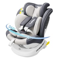 Miophy I-Size 360° Forgatható Gyerekülés, 0-12 éves korig (40-150 cm), Isofix csatlakozással, 5-pontos biztonsági övvel, Szürke 1