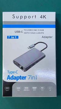 Macbook Pro & Air 7 az 1-ben USB-C Hub: 4K HDMI, VGA, Ethernet, 100W PD 8