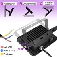 Tubiaz 20W RGB LED reflektor szett, távirányítós, vízálló, kültéri, 4 darabos 9