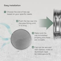 Vent Systems 100 mm Kerek Horganyzott Acél Szellőzőcső Fedél - Eső Elleni Védelem Szárítógéphez, Fűtéshez és Klímához - Kültéri és Beltéri H 4