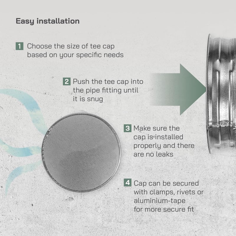 Vent Systems 100 mm Kerek Horganyzott Acél Szellőzőcső Fedél - Eső Elleni Védelem Szárítógéphez, Fűtéshez és Klímához - Kültéri és Beltéri H