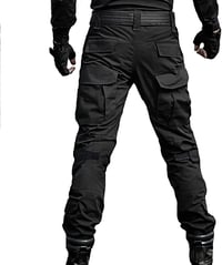 JOYASUS Paintball Taktikai Nadrág Térdrögzítővel és Többszörös Zsebekkel, L-es méret - L, Black 5