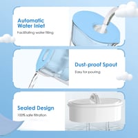 Waterdrop Elfin 2,5L-es Vízszűrő Kancsó Kék, 3 Havi Szűrővel, Vízkőmentesítő 6