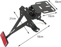 Állítható motoros rendszámtábla tartó LED világítással, univerzális 2