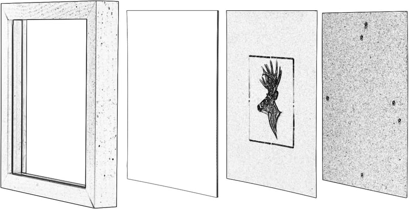 EUGAD E809 Fa Képkeret Üveglappal, 3D Tárgyak Kiállításához, 21x29,7 cm Méretben, Téglalap Alakú, 5 Színben Elérhető Fotókeret