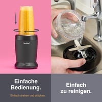 VonShef Személyi Turmixgép 1000W - Multifunkciós Smoothie Készítő Gyümölcsökhöz, Zöldségekhez, Jégzúzásra - 800ml és 500ml Hordozható Pohara 6