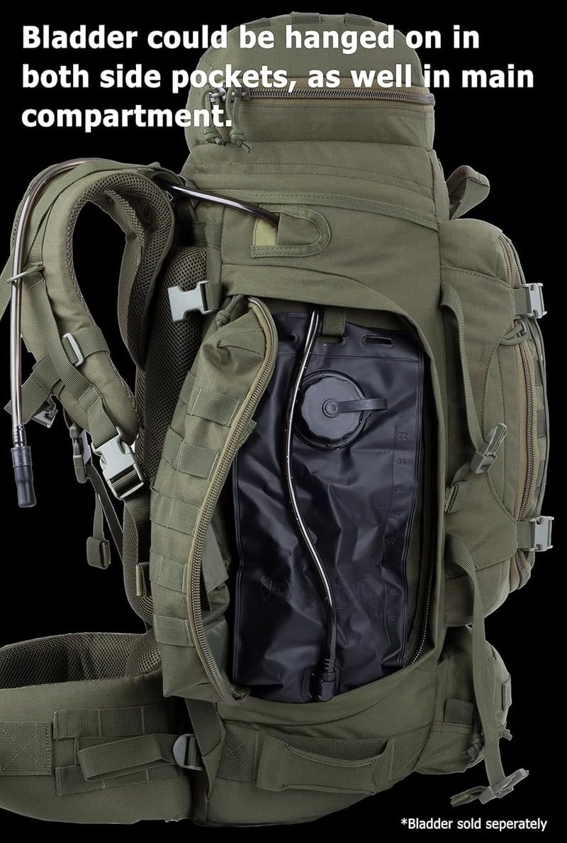 BACKFERRY Nagy Katonai Hátizsák 80L - Taktikai Túrazsák Terepszínű Kivitelben - Kemping, Túrázás, Bushcraft Kalandokhoz - Unisex Hátizsák