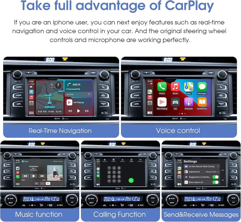 KAOLALI Vezeték Nélküli CarPlay Adapter Toyota Autókhoz - Touch2 és Entune2 Rendszerekhez (2014-2019) - Android Tükrözés, USB Csatlakozás

A