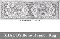 SHACOS Hosszú Szürke Csúszásmentes Mosható Szőnyeg Futó 80x250cm Folyosóra, Konyhába 7