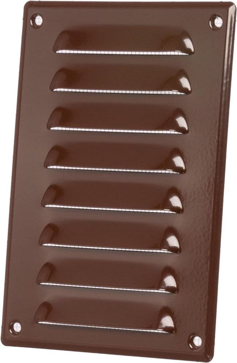 Barna Fém Szellőzőrács Rovarvédővel 140x190mm - Univerzális Szerelhetőség
