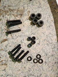 Placă de montare SHAD din aluminiu negru cu șuruburi - Suport portbagaj motocicletă — lipsește 1 șurub mai lung (stare: vezi a 2-a poză) 2