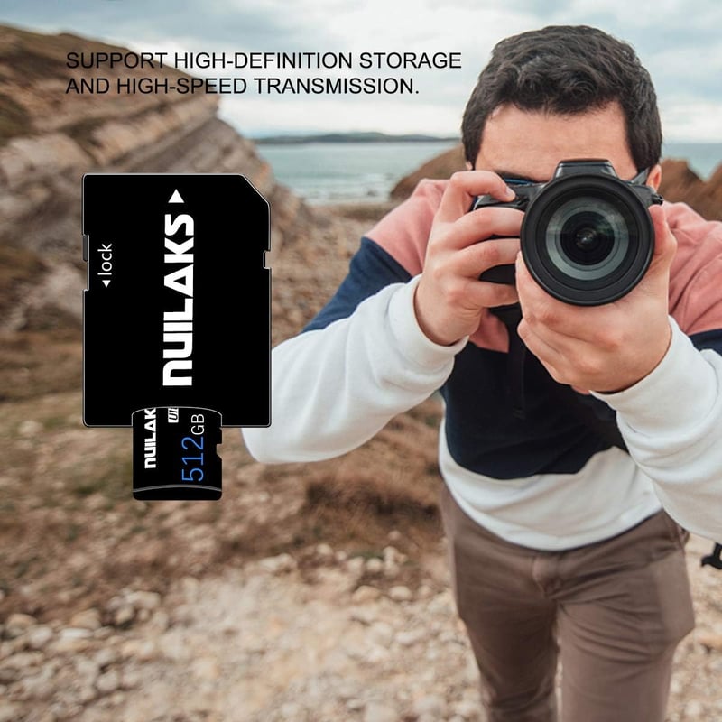 SanDisk 512 GB Micro SD kártya adapterrel - Gyors Class 10 Nintendo, Android, kamera, tablet kompatibilis