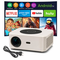HORLAT 4K Projektor WiFi 6 Bluetooth 5.2 28000 Lumen Android TV Automatikus Keystone 50% — HDMI-kábel nélkül (állapot: lásd a 2. képet) 1