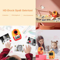 Goldge gyerek instant fényképezőgép, 32GB, nyomtatópapírral, piros-sárga 5