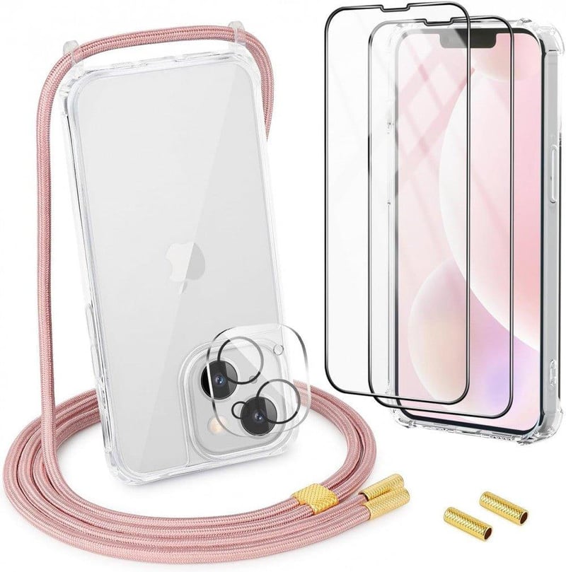 iPhone 14 Plus átlátszó tok kamera védőüveggel és fóliákkal - DiDaDi