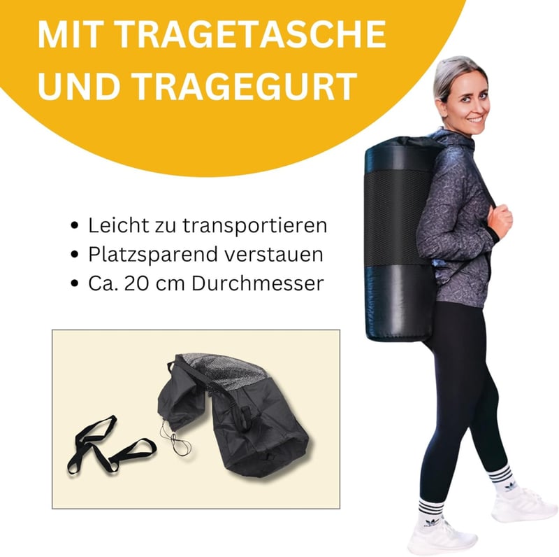 Muawo Prémium Fitness Matrac - Extra Vastag (1,5 cm) és Hosszú (190 cm) Csúszásmentes Edzőszőnyeg Jógához, Tornához, Kültéri-Beltéri Használ