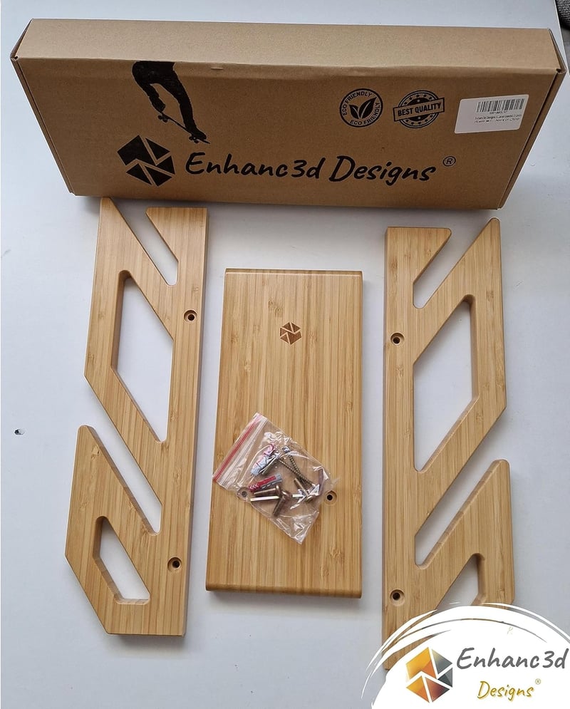 Enhanc3d Designs bambusz sícipő fali tartó modern design 2 db-hoz