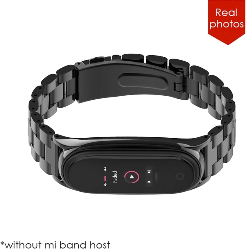 Xiaomi Mi Band 5 Állítható Rozsdamentes Acél Pótszíj