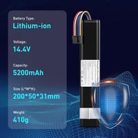 melasta 14,4V 6500mAh Lítium-ion Akkumulátor Neato Botvac D3 D4 D5 D6 D7 Robotporszívókhoz, 945-0225 Sorozathoz Kompatibilis Csereakku 2