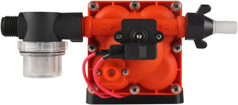 LightEU 12V Nyomáspumpa -11.3l/3,8bar Vízszivattyú Hajókhoz, Lakókocsikhoz, Kempingezéshez - Automatikus Indítás/Leállítás, Túlmelegedés 