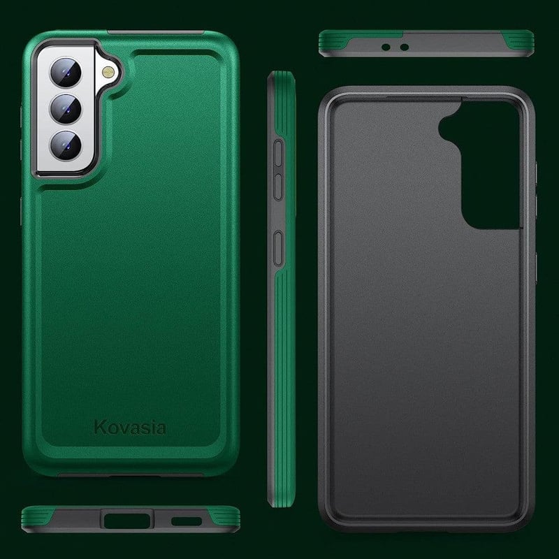 Samsung Galaxy S22 ütésálló tok - Katonai védelem, zöld, 6.1" 5G készülékhez