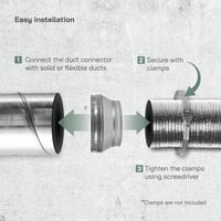 Vent Systems 160-150 mm Horganyzott Acél Szűkítő Adapter - Szellőzőrendszerekhez, Légkondicionálókhoz, Kerek Csővezetékekhez, Egyszerű Telep 5