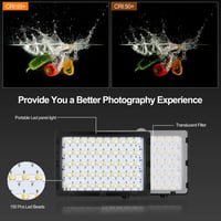 EMART RGB LED Videó Lámpa Szett - 5500K Állítható Fényerő, USB, Tripod Állvánnyal, Streaming, YouTube, Fotó Stúdió Világítás 3