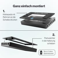 Parkwächter V2 Elektronikus Parkolótárcsa Autóhoz - Automatikus Digitális Parkolóóra Jóváhagyással - Elemmel Működő Fekete Parkolási Asszisz 7