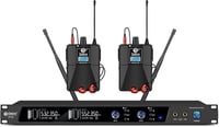 D Debra Audio PRO ER-202 UHF Dupla Csatornás Vezeték Nélküli Fülmonitor Rendszer Adóval és Vevővel Színpadi, Stúdió és Zenész Használatra 1