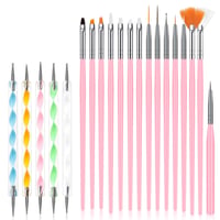URAQT 20 részes professzionális körömdíszítő ecsetkészlet műkörömhöz és nail arthoz 1