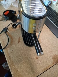 Krups Virtuoso+ XP444G kompakt espresso aparat za kavu, tlak pumpe 15 bara, s parnom mlaznicom, crni — bez spremnika za vodu (stanje: vidi 2. sliku) 2