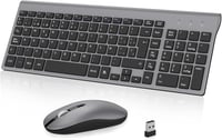 Cimetech vezeték nélküli spanyol billentyűzet és egér szett, ultravékony, csendes, PC/laptop kompatibilis - szürke 1