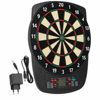 Țintă de darts electronică Kasadin, 32 de jocuri, 590 de variații, afișaj LCD, 1-8 jucători — cu 5 săgeți, fără vârfuri de rezervă (stare: vezi poza a 2-a) 1