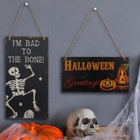 Vicces Halloween-i Fa Ajtótábla Szett - 2 db Szellemes Dekoráció 7