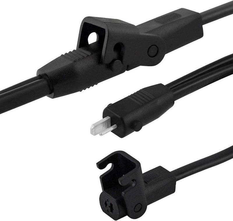Univerzális 1 méteres elektromos fotel tápkábel, 2 tűs csatlakozóval