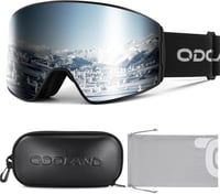 Odoland ezüst síszermüveg, UV-védelem, párásodásgátló, unisex, sisakkompatibilis 1