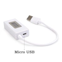 Arceli USB töltő teszter - LCD kijelzős feszültség- és árammérő, fehér 5
