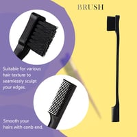 Set de 3 perii și piepteni de coafat pentru frizeri/coafori - negru 5