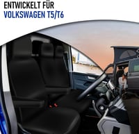 STEEIRO Autóülés Huzat VW T5 T6 Modellekhez (2003-2022) - Vízálló, 3 Üléses Volkswagen Kompatibilis Védőhuzat 5
