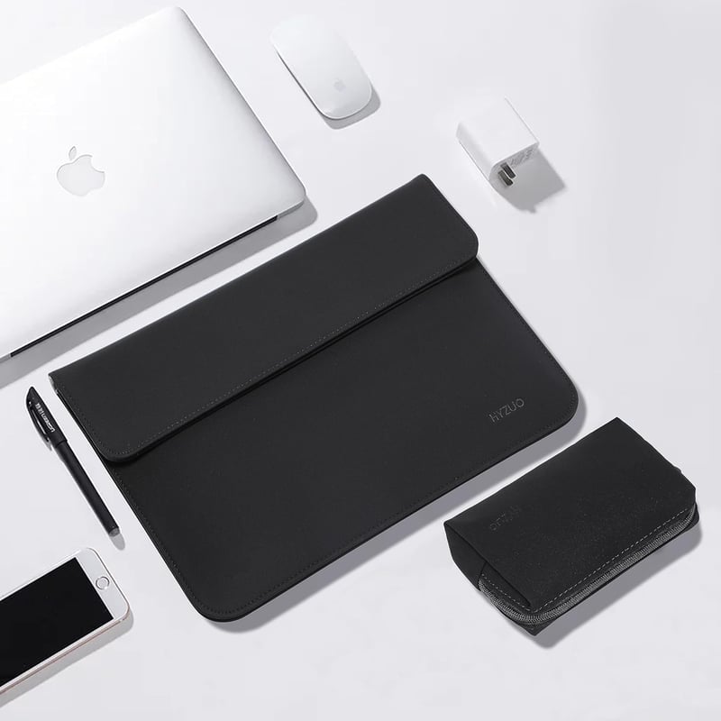 MacBook Pro 14" és Surface Laptop védőtok - HYZUO 13,3-14" vízálló laptop táska, fekete