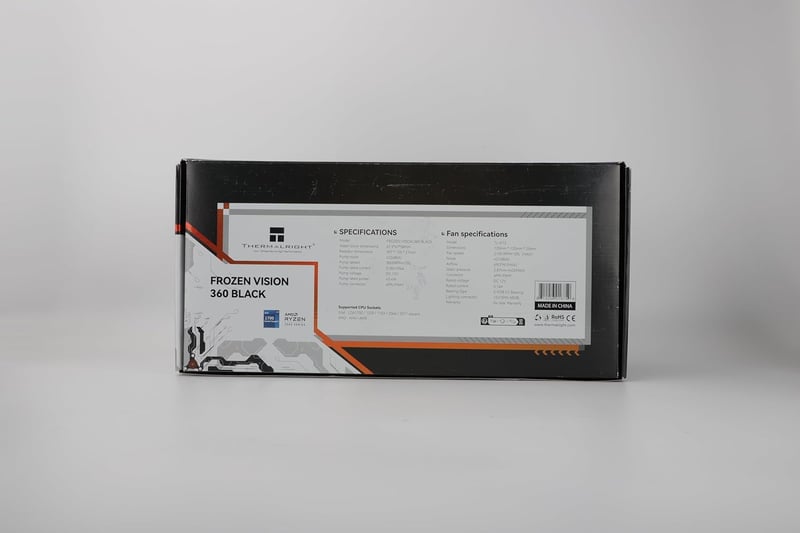 Thermalright Frozen Vision 360 Fekete Vízhűtéses CPU Hűtő LCD Kijelzővel AMD/Intel