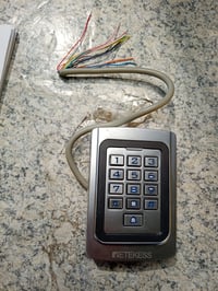 Prístupová klávesnica Retekess T-AC04, IP68 vodotesná, kovová, PIN kód, RFID 125 kHz, 2000 používateľov, WG26, s podsvietením, na dvere 2