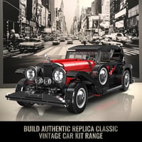 Mould King 10114 Klasszikus Sportautó Építőkészlet - 1308 db-os Kreatív Modell Gyűjtőknek, Piros Vintage Autó, 14+ Éves Gyerekeknek és Felnő 2