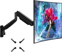 Putilsen Mount Monitortartó Fali Konzol 17-45" Képernyőkhöz - Állítható Magasságú Kar TV és PC Monitor Rögzítéséhez, 15kg Teherbírás, VESA 7 1